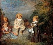 Jean-Antoine Watteau Heureux age. Age dor oil painting artist